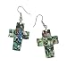 Abalone Cross Dangle Earrings Fashion Jewelry