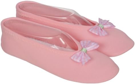 Sallazzo Kids Bow Design All Dolled Up Comfort Slipper Shoe Cherry Pink Size 10