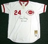 Tony Perez Autographed/Hand Signed Mitchell & Ness Cincinnati Reds White Jersey HOF 2000 PSA/DNA