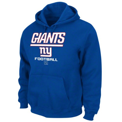 New York Giants Royal Blue Critical Victory V Hoodie Sweatshirt (Medium)