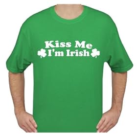 Kiss Me I'm Irish , Heavy Cotton Green T-Shirt,