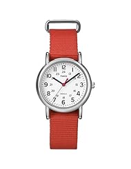 Timex Weekender Slip-Thru Coral Nylon Strap Ladies Watch T2N870
