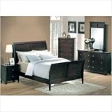 Montgomery Sleigh Bedroom Set in Cappuccino Size: Queen