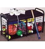 Sports Storage Bench (Black) (37 W x 16 D x 21 H)