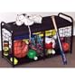 Sports Storage Bench (Black) (37" W x 16" D x 21" H)