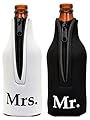 Bridal Shower Wedding Gift Beer Bottle Coolie Mr. and Mrs. Bottle Drink Coolers Coolies