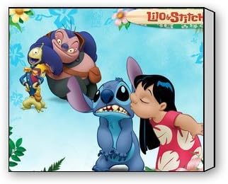 ArtShop Gallery Wrapped Photo To Canvasdisney Lilo And Stitch Custom Modern Art Painting Wall Decor Canvas Print