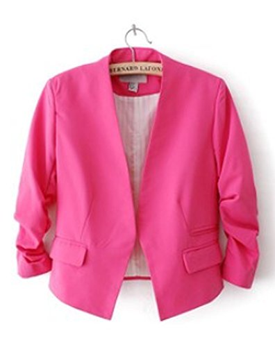 テーラードジャケット ドレス スーツ スリム　タイト　美しい　春　ヨーロピアン　シルエット ピンク (オリジナル・ブレスレットとサシェセット)