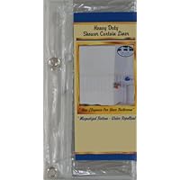 Vinyl Shower Curtain Liner with Metal Grommets & Magnets: CLEAR