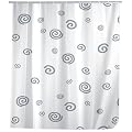 WENKO 19156100 Duschvorhang Schnecke - hochwertiges Textilgewebe, 240 x 180 cm