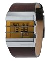 Diesel Men's Digital Brown Leather Watch #DZ7071