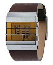 Diesel Men's Digital Brown Leather Watch #DZ7071