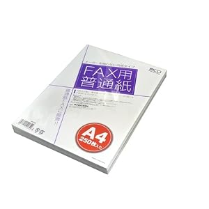 【クリックでお店のこの商品のページへ】ミヨシ MCO FAX 用紙 A4 250枚入り FXP-250
