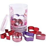 Wilton Valentine 9 Piece Color Anodized Cookie Cutter Set