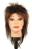 16 Off Black,Dark Auburn,Strawberry Blonde big curls synthetic wig