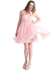 A-line One Shoulder Cocktail Short Natural   Waistline Chiffon Ruched Lace  Dress