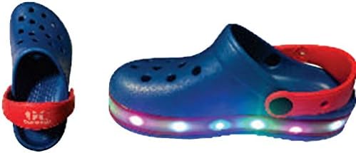 Oceanus Freedom Lifestyle Boy's Light Me Up Clogs Blue (Size 8.5-9)
