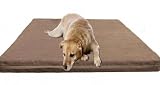 XXL Extra Large 55"X37"X4" Orthopedic Memory Foam Pet Dog Bed with waterproof brown suede cover for larger dog