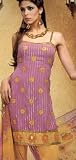 Magenta Faux Georgette Traditional Kameez Unstitched Dress Material with Churidar and Dupatta