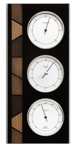 Fischer 9171-06 Wetterstation, Holz / schwarz mit Intarsien