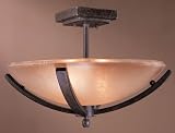 Minka Lavery Lights 1184-357 Semi-Flush Mount Iron Oxide Raiden Contemporary Indoor Lighting