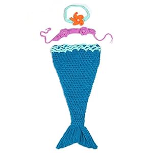 Foxnovo Handmade Wool Weave a Mermaid Baby Props