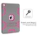 TOPSKY iPad Air 2 Case, iPad A1566/A1567 Kids Proof Case, Heavy Duty Shockproof Rugged Armor Defender Kickstand Protective Cover Case for iPad Air 2 Grey Pink