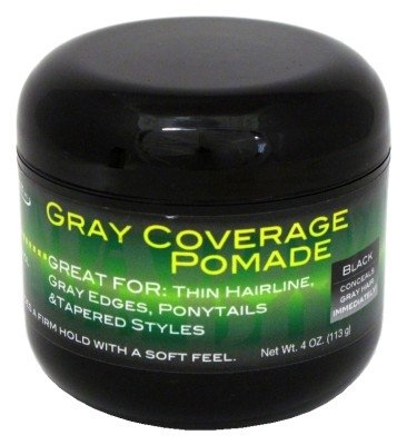 Gray Coverage Black Pomade 4 Ounce Jar (118ml) (2 Pack)