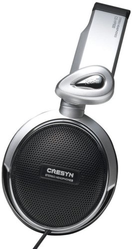 Cresyn CS-HP600 Hi-Fi Stereo Over-Ear Headphones with Titanium Driver Technology and Fold Down Design For Easy Storage (Black)