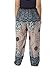 Lannaclothesdesign Women's Floral Rayon Print Drawstring Boho Harem Pants