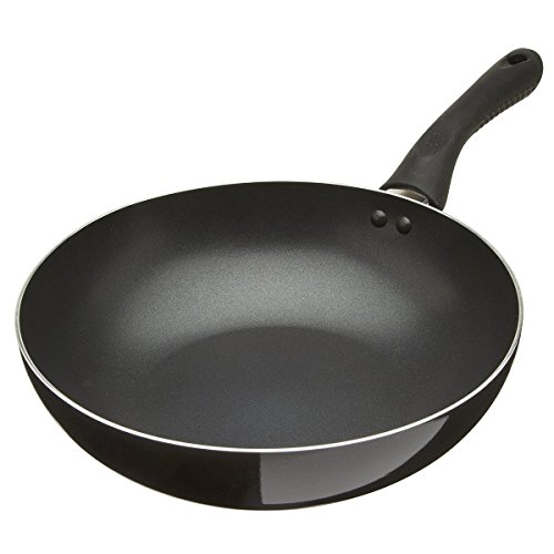 Ecolution Artistry Non-Stick Stir Fry Pan - Eco-Friendly PFOA Free Hydrolon® Non-Stick - Pure Heavy-Gauge Aluminum with a Soft Silicone Handle - Dishwasher Safe - Black - 11