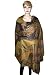 India Jamawar Black Pashmina Shawl,wrap Throw Reversible
