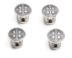 Celtic Cross Tuxedo Studs