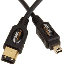 AmazonBasics IEEE 1394 4-Pin/6-Pin FireWire Cable (6 Feet / 1.8 Meters) [Amazon Frustration-Free Packaging]