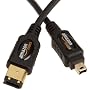 AmazonBasics IEEE 1394 4-Pin/6-Pin FireWire Cable (6 Feet / 1.8 Meters) [Amazon Frustration-Free Packaging]