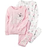 カーターズ Carter's/ 4ピースサンフィットコットンパジャマ ピンク スリープウェア 6ヶ月【並行輸入】