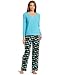 Hue Sleepwear Women's Micro Fleece Patterned Sleep Set