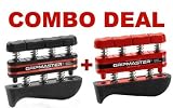Sporting Goods : GRIPMASTER PRO: Hand and Finger Exerciser Combo Pack: Red and Black