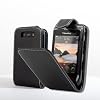 Luxury Black Leather Case Cover & Screen Protector for BlackBerry Torch 9800