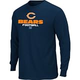 NFL Men's Chicago Bears Critical Victory V Long Sleeve Basic Tee (Traditional Navy, X-Large)