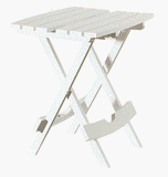Adams Manufacturing Small White Folding Table