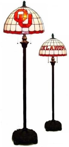 16 inch University of Oklahoma Sooners Stained Glass Floor Lamp