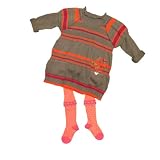 marese girls 'java' knit long sleever dress with matching tights
