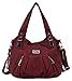 Scarleton Satchel Handbag for Women, Ultra Soft Washed Vegan Leather Crossbody Bag, Shoulder Bag, Tote Purse, Purple, H147216