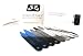 Stiff Stays - Premium Metal Collar Stays (4 Pair Combo Set w/ Glass Storage Vial)