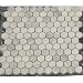 BIANCO WHITE CARRARA MARBLE HEXAGON 1" POLISHED MOSAIC TILE