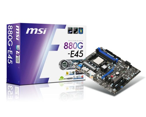 MSI Socket AM3/AMD 880G/DDR3/A&GbE/ATX Motherboard 880G-E45 On Sale