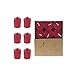 Mega Candles - Unscented 15 Hours Votive Candles - Red, Set of 12