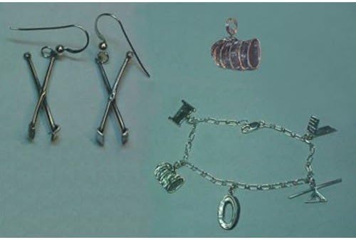 Sterling Silver Dumbell Earrings