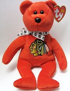TY Beanie Baby - STANLEY the Bear (RED) (Chicago Blackhawks Limited Edition) (8.5 inch)